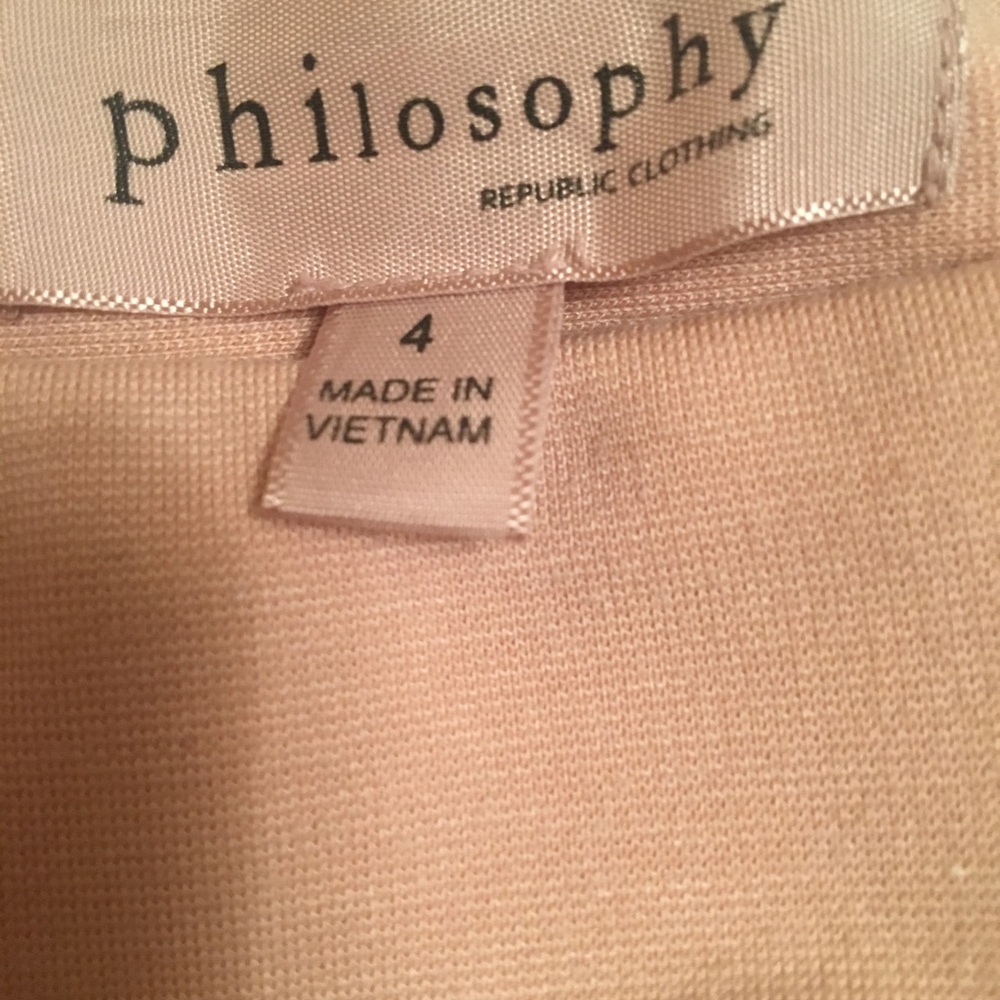 SALE ! PHILOSOPHY BLUSH PONTE FITTED PENCIL SKIRT - Picture 8 of 8